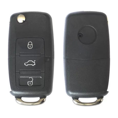 CARCASA CHEIE CONTACT PENTRU VOLKSWAGEN JETTA / PASSAT (B5-B6-B7) / POLO / SCIROCCO / TIGUAN, 3 BUTOANE, CU CHEIE