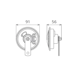 CLAXON ELECTROMAGNETIC 12V 5A TON INALT