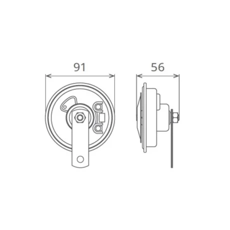 CLAXON ELECTROMAGNETIC 12V 5A TON JOS