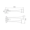 CLAXON ROSU CAMION CU DOUA GOARNE 24V 1A