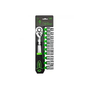 CLICHET CU 72 DINTI 1/2` CU SET TUBULARE HEXAGONALE JBM