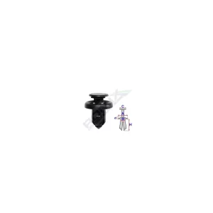 CLIPS FIXARE ELEMENTE EXTERIOARE PENTRU HONDA 10X13.6MM NEGRU SET 5 BUC