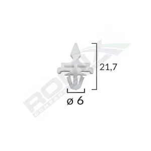 CLIPS FIXARE ELEMENTE EXTERIOARE PENTRU MERCEDES 6X21.7MM- ALB SET 10 BUC