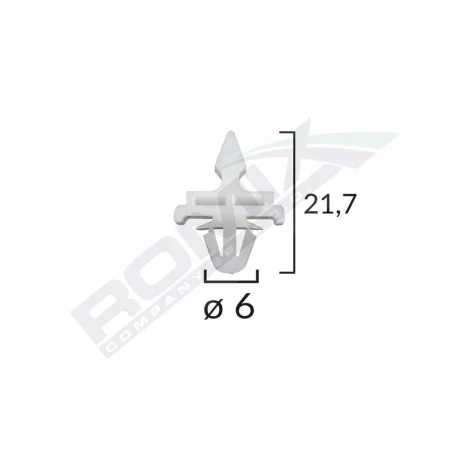CLIPS FIXARE ELEMENTE EXTERIOARE PENTRU MERCEDES 6X21.7MM- ALB SET 10 BUC