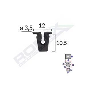 CLIPS FIXARE PENTRU AUDI - NEGRU SET 25 BUC