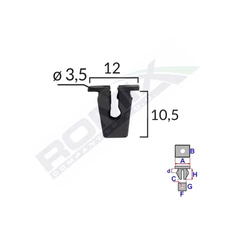 CLIPS FIXARE PENTRU AUDI - NEGRU SET 25 BUC