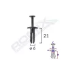 CLIPS FIXARE PENTRU BMW/OPEL 6X21MM - NEGRU SET 10 BUC