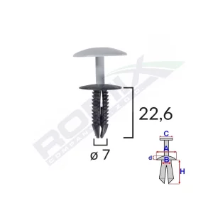 CLIPS FIXARE PENTRU FORD - NEGRU SET 10 BUC