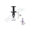 CLIPS FIXARE PENTRU FORD, OPEL 6.5X18MM NEGRU SET 10BUC