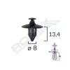 CLIPS FIXARE PENTRU HONDA/SUZUKI/VOLVO 8X13.4MM - NEGRU SET 10 BUC