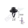 CLIPS FIXARE PENTRU KIA/MAZDA/MITSUBISHI/NISSAN/KIA 8X18.8MM - NEGRU SET 10 BUC