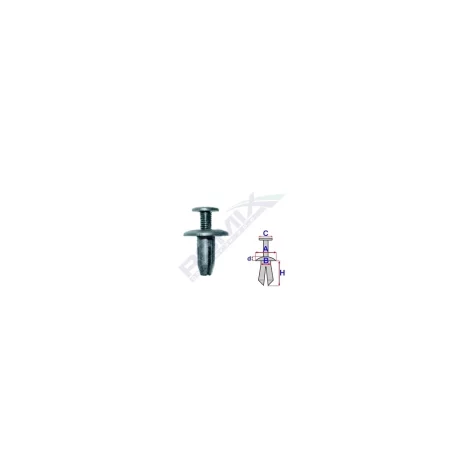 CLIPS FIXARE PENTRU TOYOTA 6X13.3MM - NEGRU SET 10 BUC