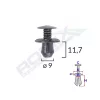 CLIPS FIXARE PENTRU VW 9X11.7MM - NEGRU SET 10 BUC