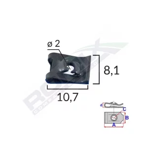 CLIPS FIXARE UNIVERSAL - NEGRU SET 25 BUC