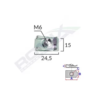 CLIPS METALIC FIXARE PENTRU AUDI/BMW SI UNIVERSAL SET 10 BUC