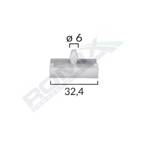 CLIPS PRAGURI BMW 6X24MM - GRI SET 10 BUC