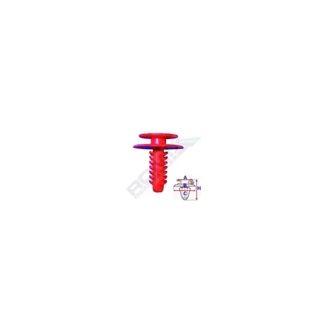 CLIPS TAPITERIE PENTRU ALFA ROMEO/ FIAT/LANCIA 5.5X20.8MM - ROSU SET 25 BUC