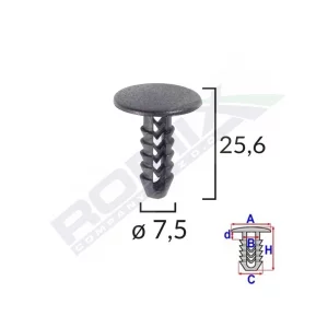 CLIPS TAPITERIE PENTRU FIAT/LANCIA/ALFA ROMEO SET 25 BUC