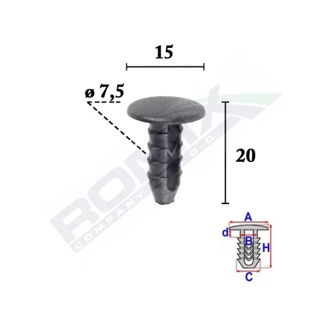 CLIPS TAPITERIE PENTRU PENTRU FIAT/LANCIA/ALFA ROMEO SET 25 BUC