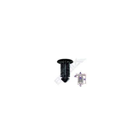 CLIPS TAPITERIE PENTRU RENAULT 8.9X21.2MM - NEGRU SET 10 BUC
