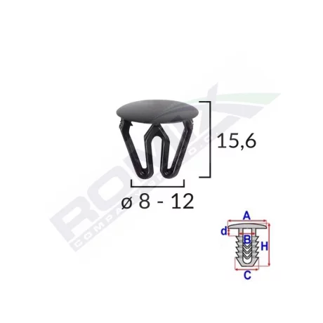 CLIPS UNIVERSAL NEGRU SET 25 BUC