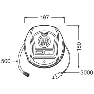 COMPRESOR AUTO 12V 120 W CU AFISAJ DIGITAL TYREINFLATE 450 OSRAM