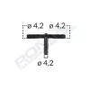 CONECTOR TEU FURTUN CONDUCTE UNIVERSAL 4.2MM - NEGRU SET 5 BUC