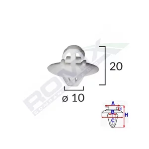 ELEMENT FIXARE BANDOURI LATERALE PENTRU CRAFTER / SPRINTER SET 10 BUC