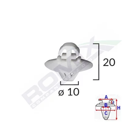 ELEMENT FIXARE BANDOURI LATERALE PENTRU CRAFTER / SPRINTER SET 10 BUC