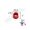 ELEMENT FIXARE ELEMENTE EXTERIOARE PENTRU MERCEDES 10.3X7MM ROSU SET 100 BUC
