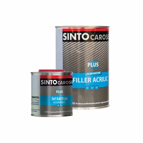 FILLER ACRILIC &#039;PLUS&#039; 5:1 CU INTARITOR, NEGRU (0.75L + 0.15L) SINTO