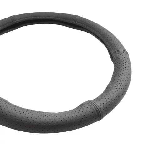 HUSA VOLAN PIELE NATURALA PERFORATA NEGRU 44-46 CM