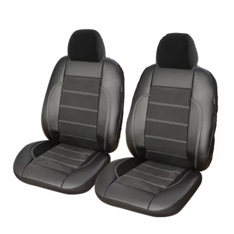 HUSE SCAUN EXCLUSIVE LEATHER &amp; ALCANTARA-SET 2 BUC