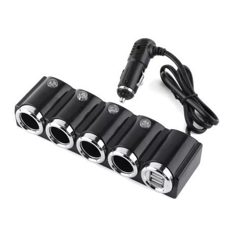 INCARCATOR AUTO PNI LIGHTER 04 CU 4 IESIRI BRICHETA 12V/24V SI 2 IESIRI USB (1A), INDICATOR LED