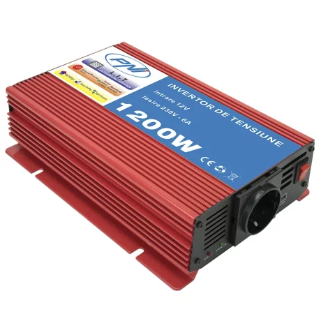 INVERTOR DE TENSIUNE PNI L1200W ALIMENTARE 12V IESIRE 230V