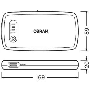 JUMP STARTER / ACUMULATOR EXTERN PORNIRE AUTO 12V 6000mAh OSRAM BATTERY START 200