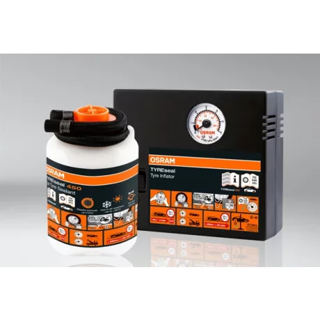 KIT REPARATII ANVELOPE (COMPRESOR + SPRAY REPARATII ANVELOPE) TYRESEAL KIT OSRAM