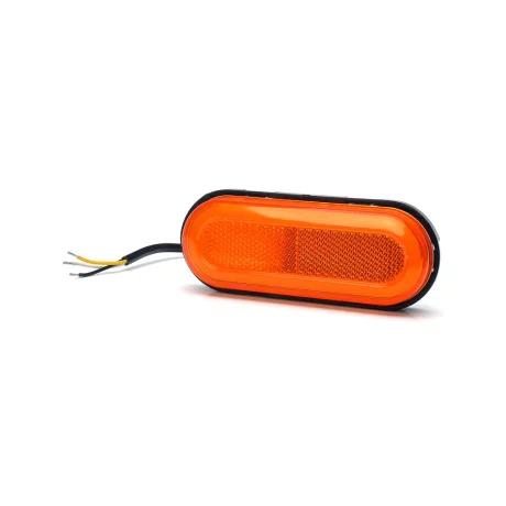 LAMPA GABARIT LED 1420 W198, 12V-24V, POZITIE PORTOCALIU CU SEMNALIZARE WAS