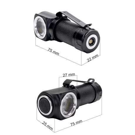 LANTERNA FRONTALA PNI ADVENTURE F75, LED 6W, 600 LM, CU ACUMULATOR SI INCARCATOR MAGNETIC, SUPORT PENTRU CAP
