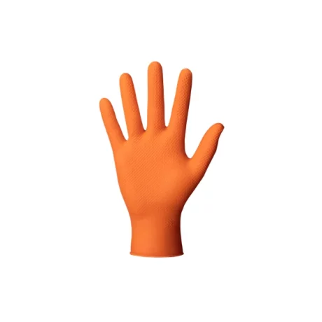 MANUSI DIN NITRIL CULOARE ORANGE STRUCTURA DIAMANTATAXXL SET 50BUC
