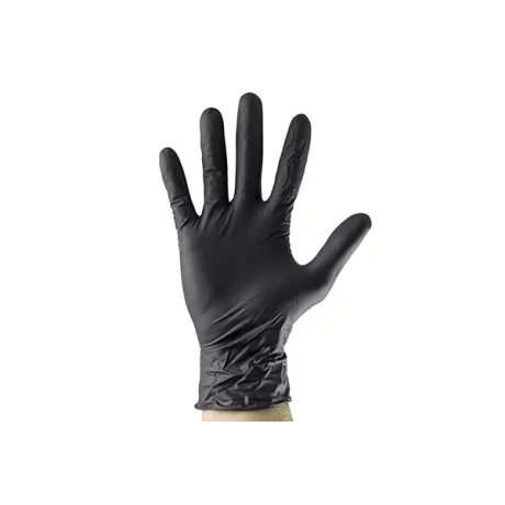 MANUSI NEGRE DE UNICA FOLOSINTA. DE NITRIL MARIME L - SET 100BUC JBM