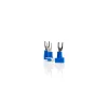 PAPUC ELECTRIC AUTO IZOLAT ALBASTRU TIP FURCA 4.3mm-SET 10 BUC