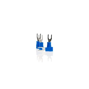 PAPUC ELECTRIC AUTO IZOLAT ALBASTRU TIP FURCA 4.3mm-SET 10 BUC