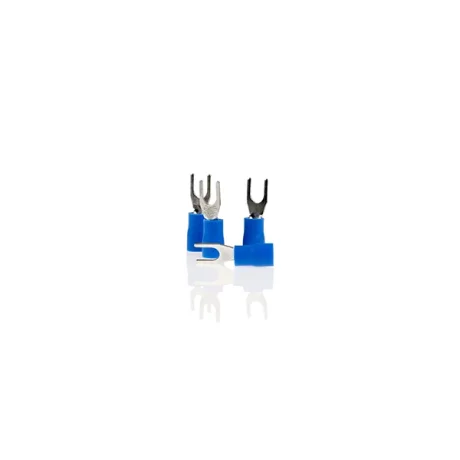 PAPUC ELECTRIC AUTO IZOLAT ALBASTRU TIP FURCA 4.3mm-SET 10 BUC