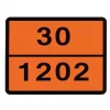 PLACA ADR 30-1202 30X40 CM DIESEL HICO