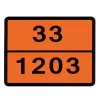 PLACA ADR 33-1203 30X40 CM PETROL HICO