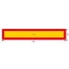 PLACA REFLECTORIZANTA GALBEN/ ROSU 1130X196 MM SUPORT ALUMINIU HICO