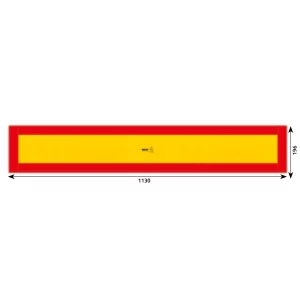 PLACA REFLECTORIZANTA GALBEN/ ROSU 1130X196 MM SUPORT ALUMINIU HICO