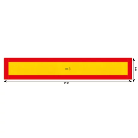 PLACA REFLECTORIZANTA GALBEN/ ROSU 1130X196 MM SUPORT ALUMINIU HICO