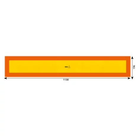 PLACA REFLECTORIZANTA GALBEN/ROSU FLUORESCENT 1130X196 MM HICO